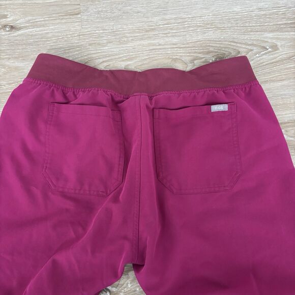 Figs Scrub Bottoms Womens Size Large Livingston Basic Pants Magenta Pink - Picture 6 of 6